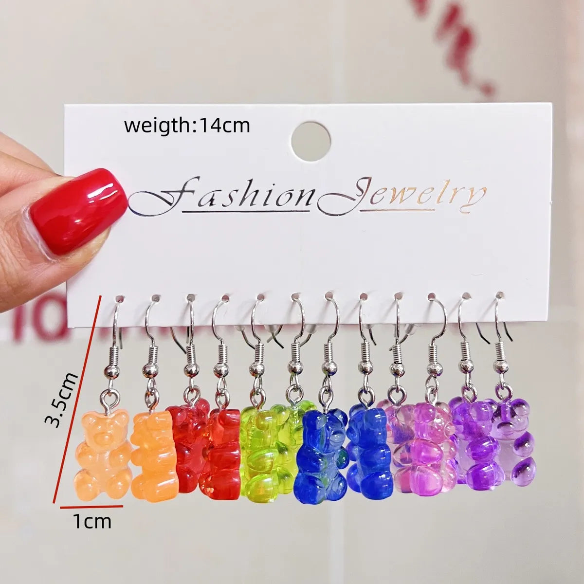 1 Set Glam Cute Pastoral Bear Asymmetrical Alloy Ear Hook