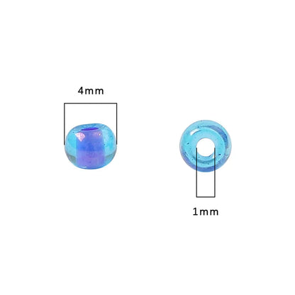 1 Set Diameter 4mm Hole 1~1.9mm Glass Ball Beads