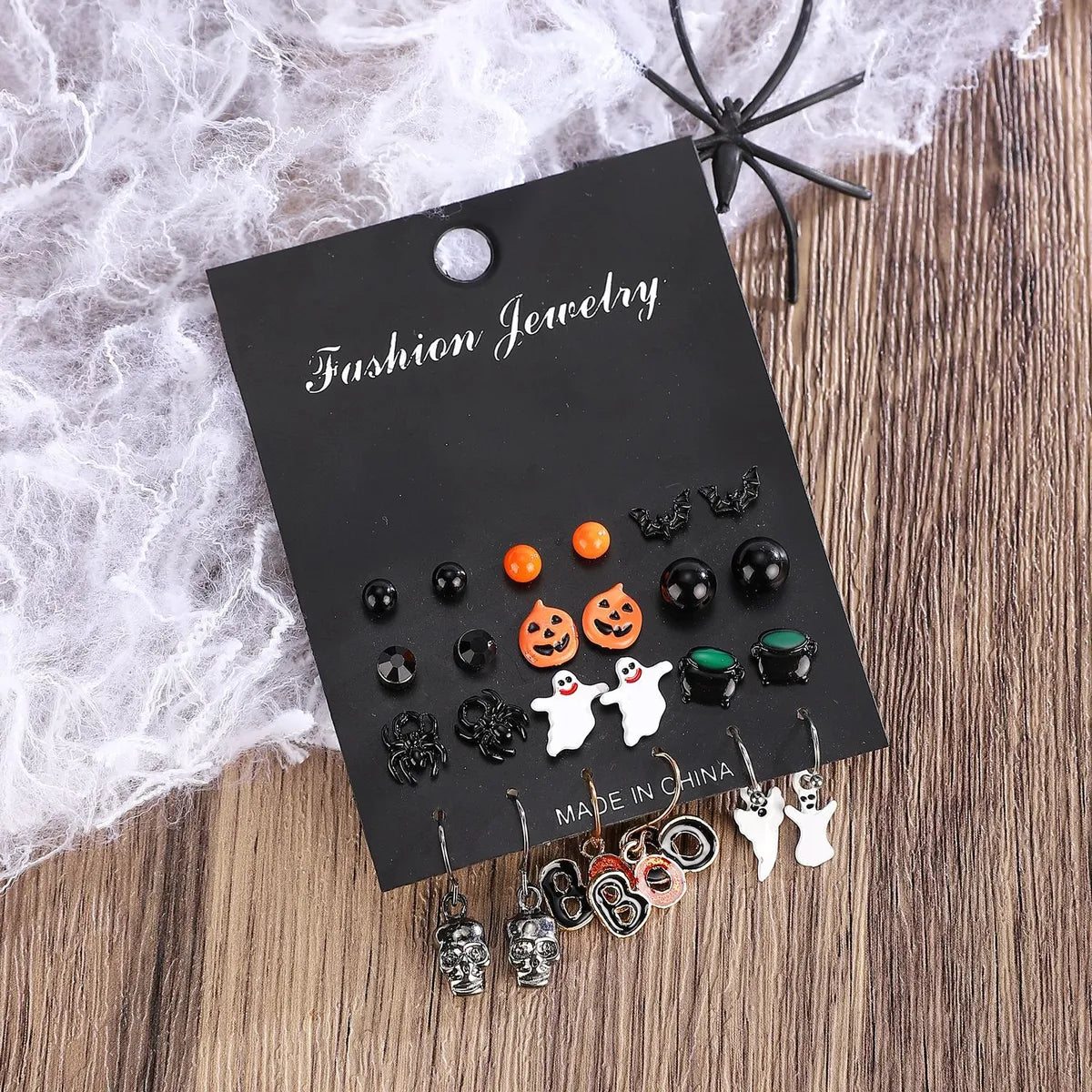 1 Set Gothic Vacation Cool Style Halloween Pattern Alloy Drop Earrings