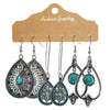 1 Set Hip-Hop Retro Water Droplets Tassel Alloy Drop Earrings