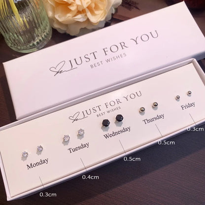 1 Set IG Style Modern Style Geometric Round Square Inlay Copper Artificial Crystal Zircon 14K Gold Plated Silver Plated Ear Studs