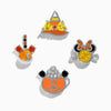 1 Set IG Style Pumpkin Ghost Bow Knot Plating Copper Zircon Ear Studs