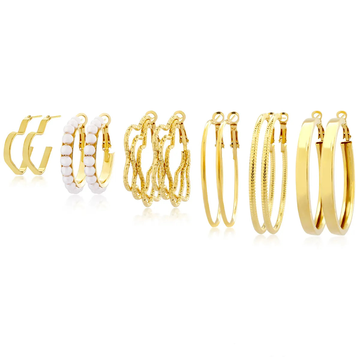 1 Set IG Style Simple Style Geometric Circle Plating Iron Earrings