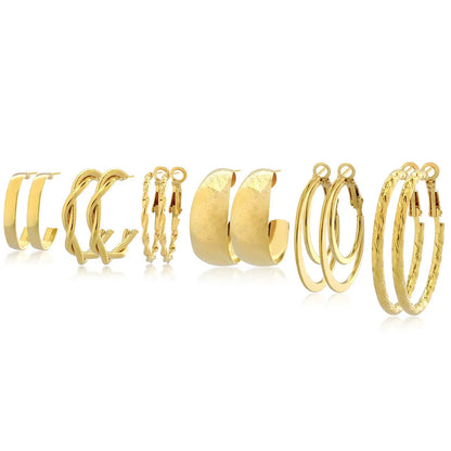 1 Set IG Style Simple Style Geometric Circle Plating Iron Earrings