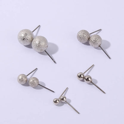 1 Set IG Style Simple Style Round Inlay Metal Acrylic Rhinestones Gold Plated Rhodium Plated Ear Studs