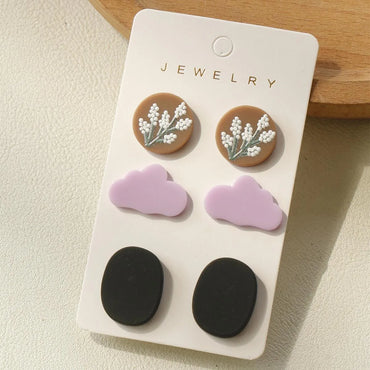 1 Set Korean Style Heart Shape Arylic Plating Women's Ear Studs