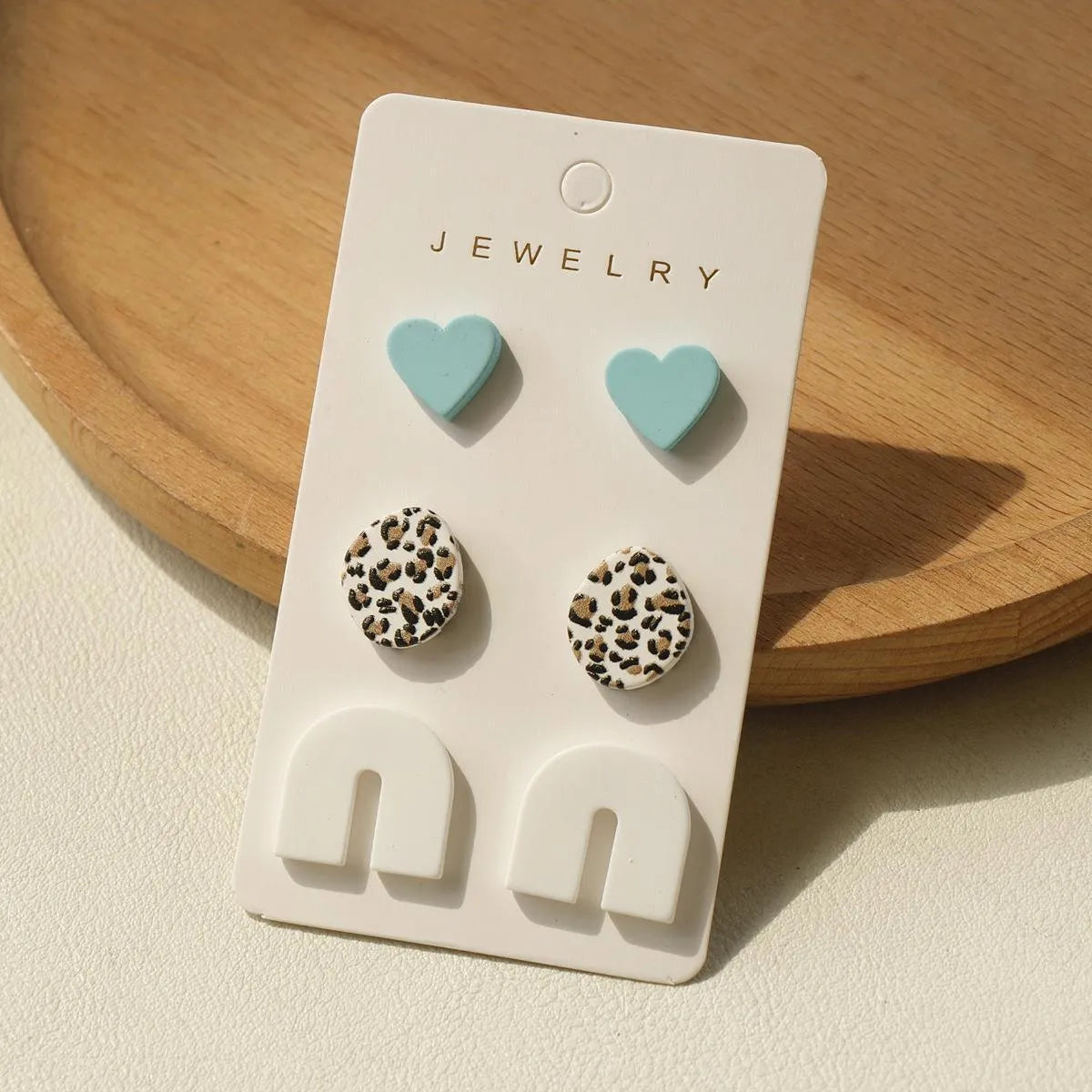 1 Set Korean Style Heart Shape Arylic Plating Women's Ear Studs