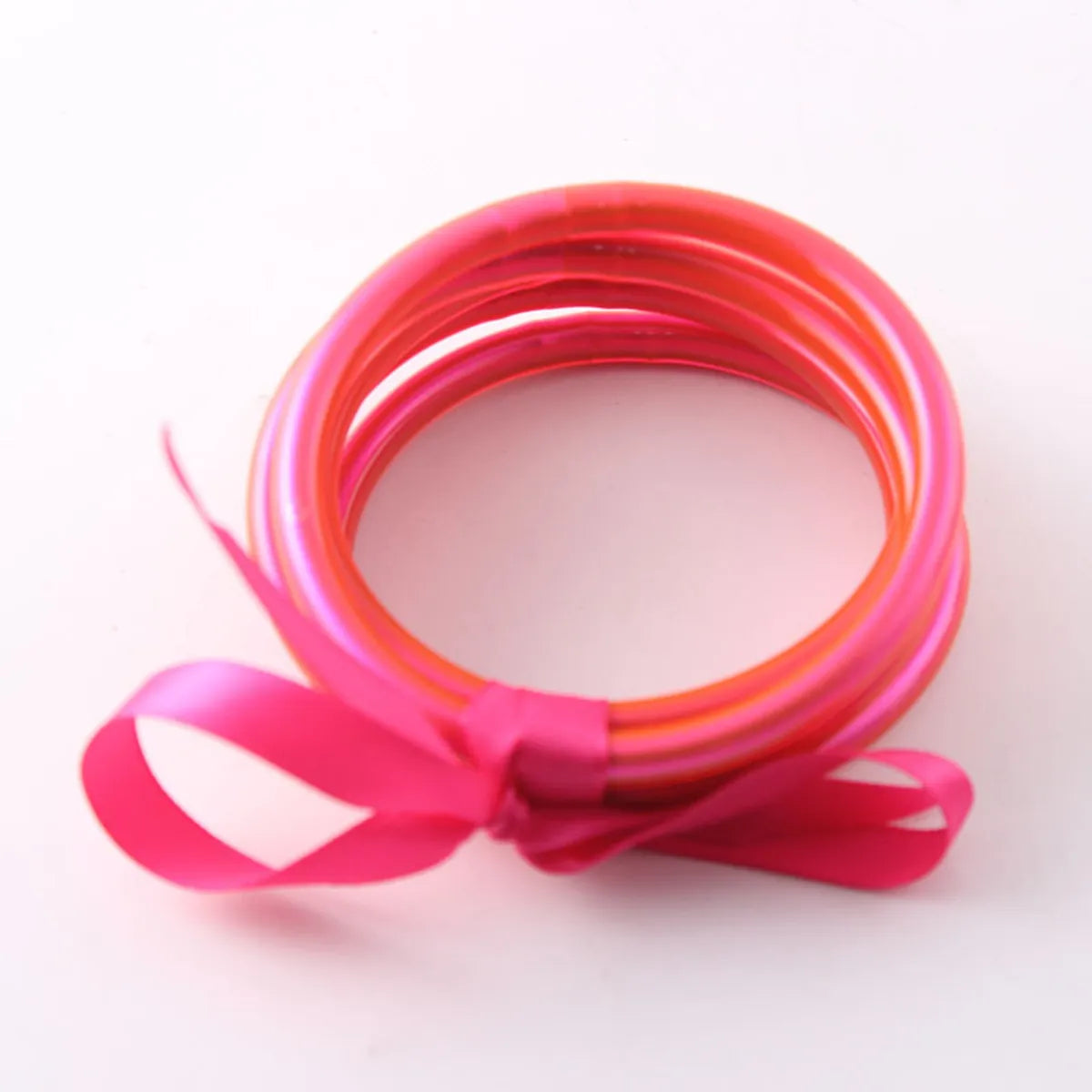 1 Set Lady Solid Color Silica Gel Women'S Wristband