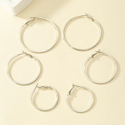 1 Set Modern Style Classic Style Round Plating Alloy 14k Gold Plated Earrings