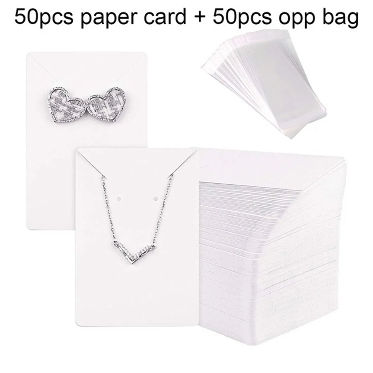 1 Set Paper Simple Style Solid Color Jewelry Packaging Cards