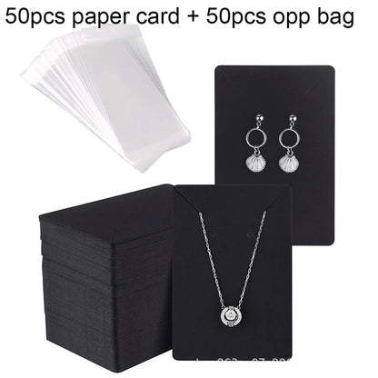 1 Set Paper Simple Style Solid Color Jewelry Packaging Cards