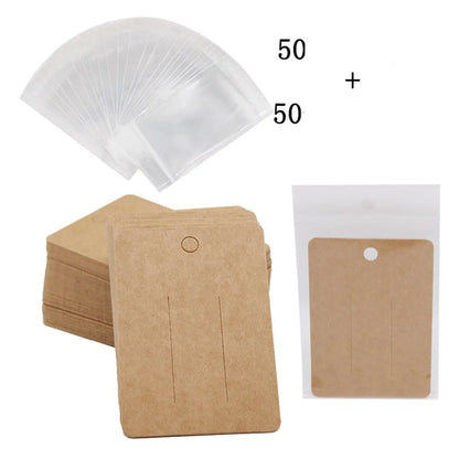 1 Set Paper Simple Style Solid Color Jewelry Packaging Cards