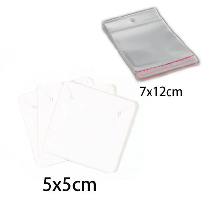 1 Set Paper Simple Style Solid Color Jewelry Packaging Cards