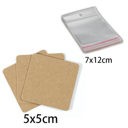 1 Set Paper Simple Style Solid Color Jewelry Packaging Cards