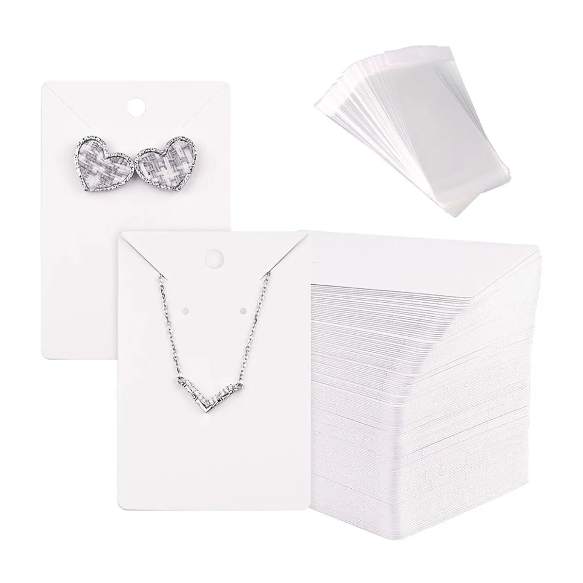 1 Set Paper Simple Style Solid Color Jewelry Packaging Cards