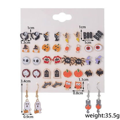 1 Set Retro Cartoon Eye Plating Alloy Drop Earrings Ear Studs