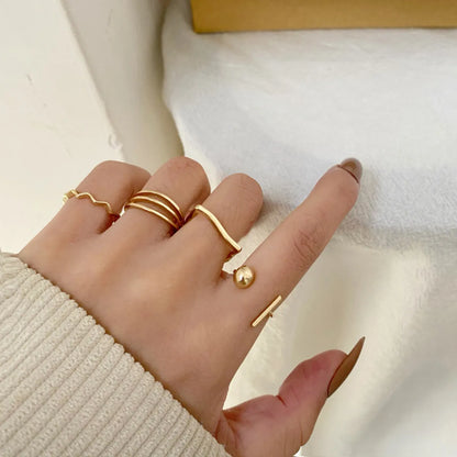 1 Set Retro Geometric Alloy Women'S Rings