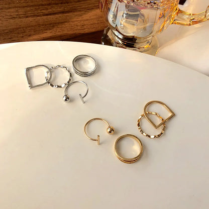 1 Set Retro Geometric Alloy Women'S Rings