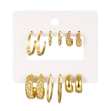 1 Set Retro Simple Style C Shape Plating Alloy Gold Plated Silver Plated Earrings