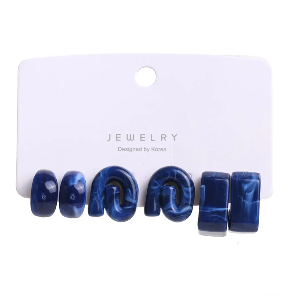 1 Set Simple Style C Shape Arylic Ear Studs