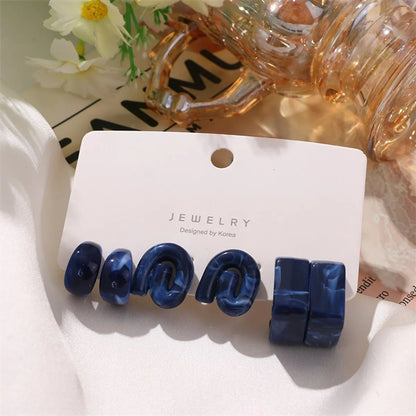 1 Set Simple Style C Shape Arylic Ear Studs