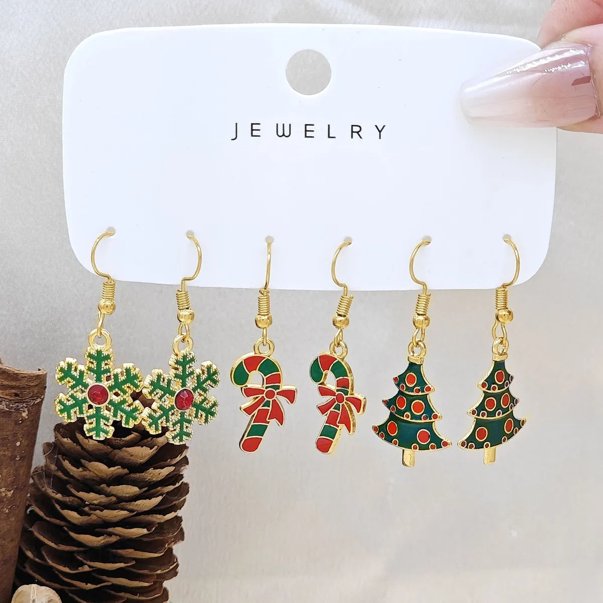 1 Set Simple Style Classic Style Color Block Alloy Drop Earrings