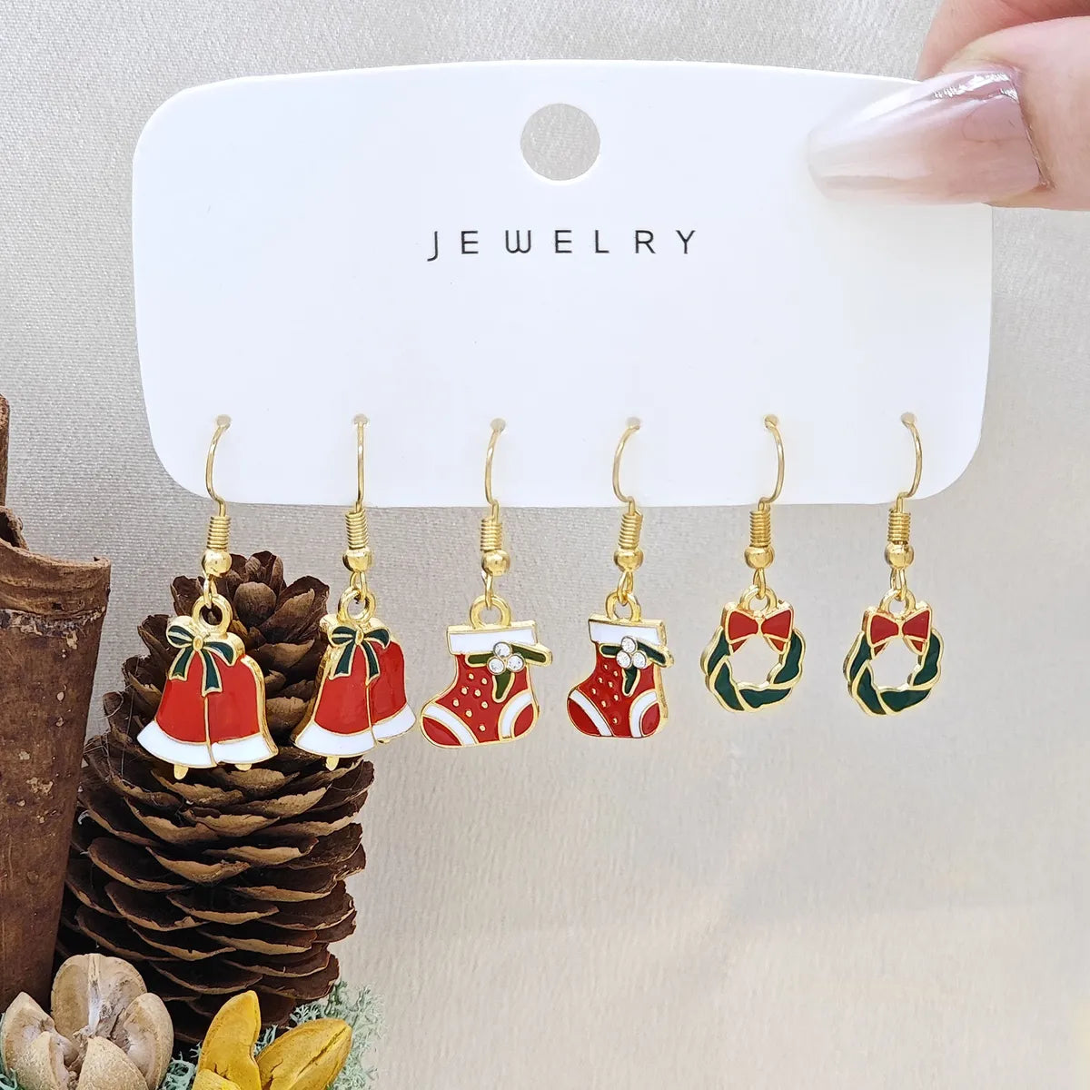 1 Set Simple Style Classic Style Color Block Alloy Drop Earrings