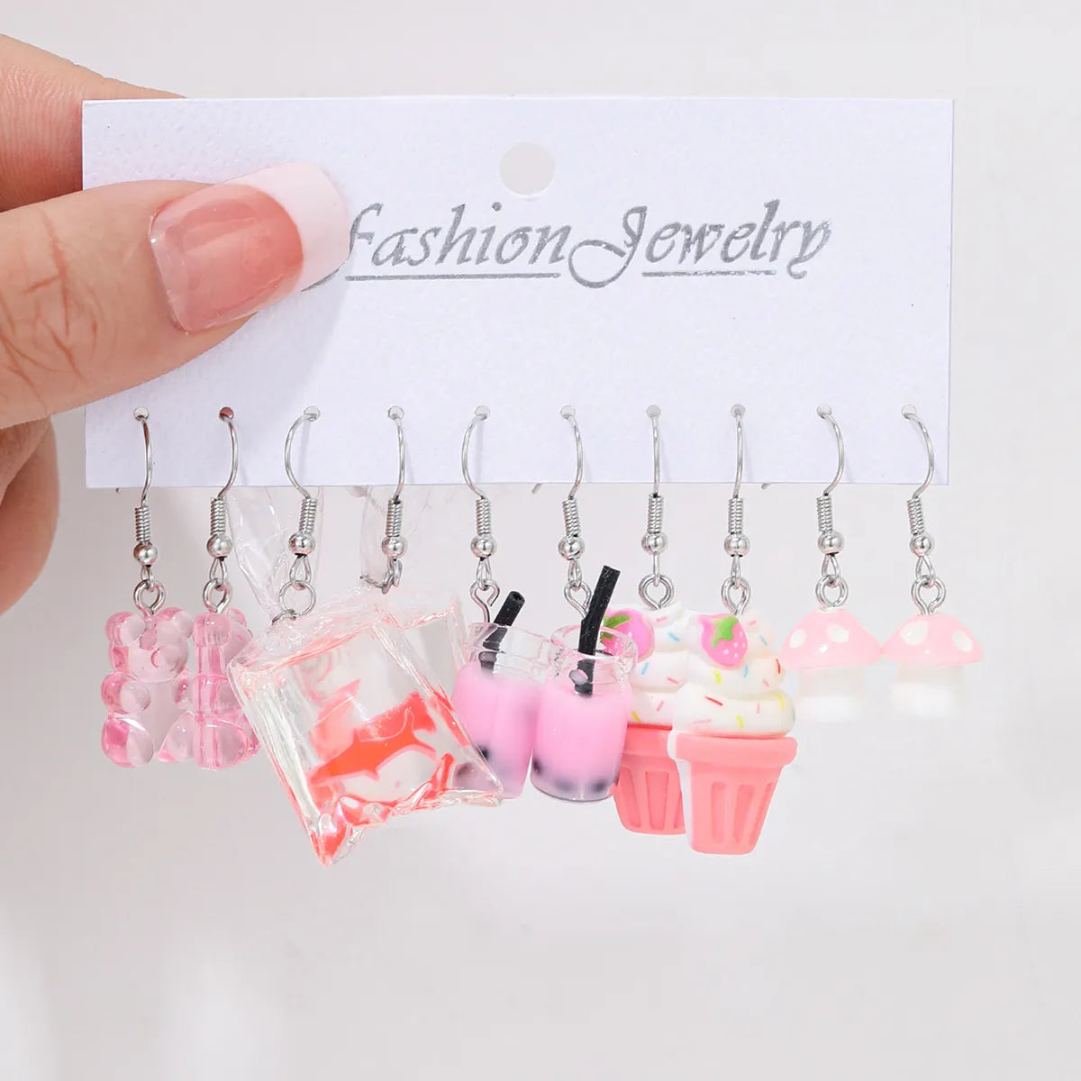 1 Set Simple Style Classic Style Color Block Tassel Epoxy Arylic Drop Earrings