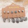 1 Set Simple Style Classic Style Leaf Plating Alloy Drop Earrings