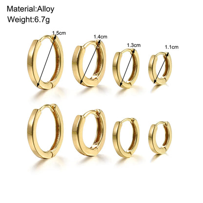 1 Set Simple Style Classic Style Solid Color Plating Copper Gold Plated Earrings