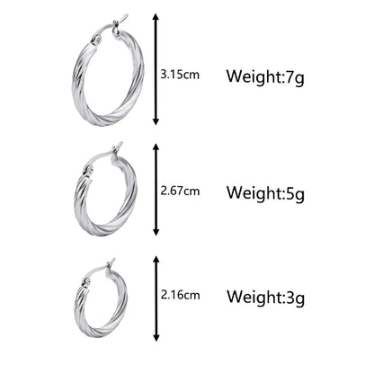 1 Set Simple Style Commute Solid Color Plating Stainless Steel Gold Plated Earrings