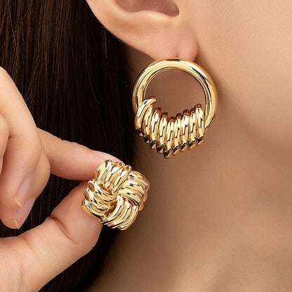 1 Set Simple Style Geometric Plating Alloy Earrings