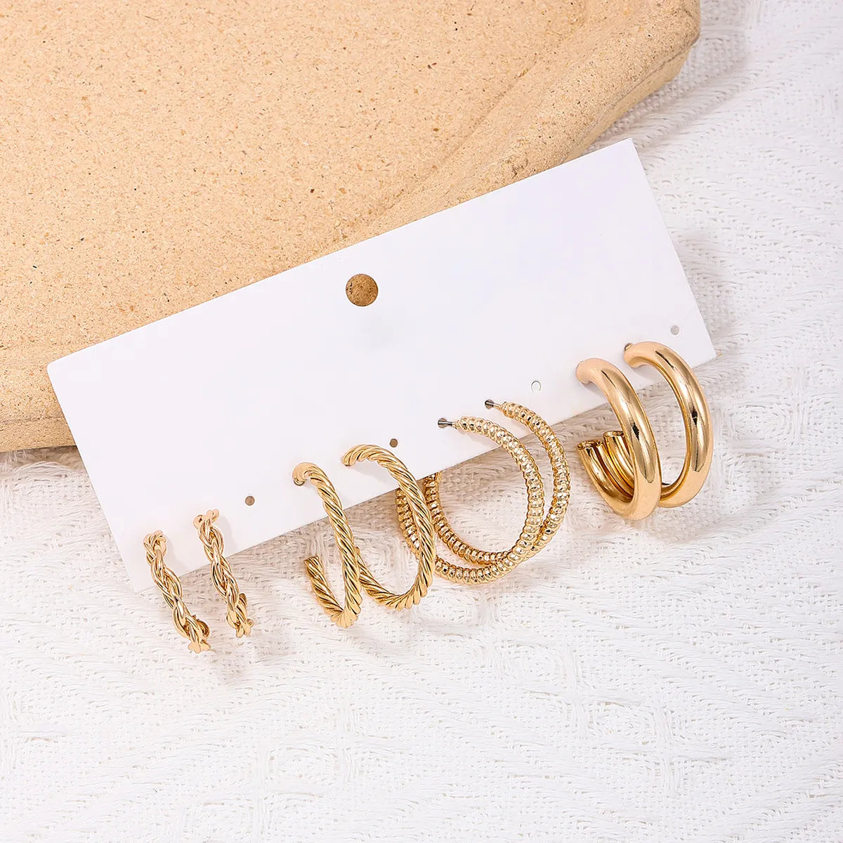 1 Set Simple Style Geometric Solid Color Alloy Ear Studs