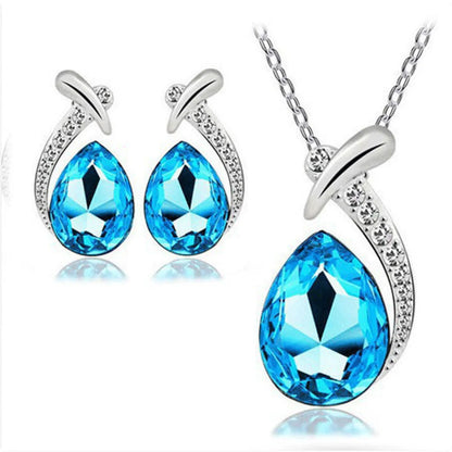 1 Set Simple Style Heart Shape Alloy Inlay Zircon Women's Jewelry Set