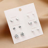 1 Set Simple Style Heart Shape Flower Butterfly Alloy Ear Studs