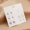 1 Set Simple Style Heart Shape Flower Butterfly Alloy Ear Studs