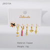 1 Set Simple Style Letter Star Shell Copper Drop Earrings