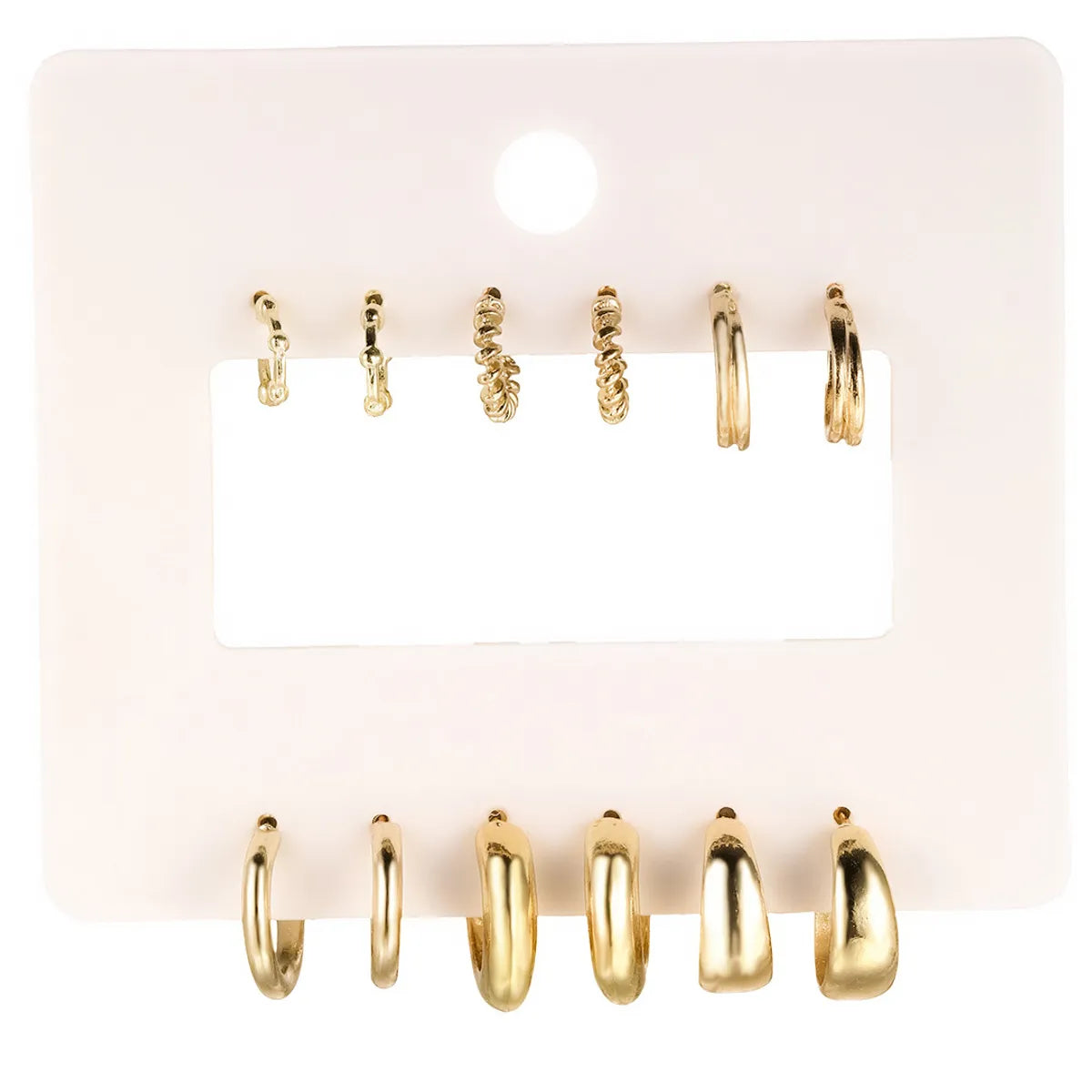 1 Set Simple Style Round Plating Alloy Earrings