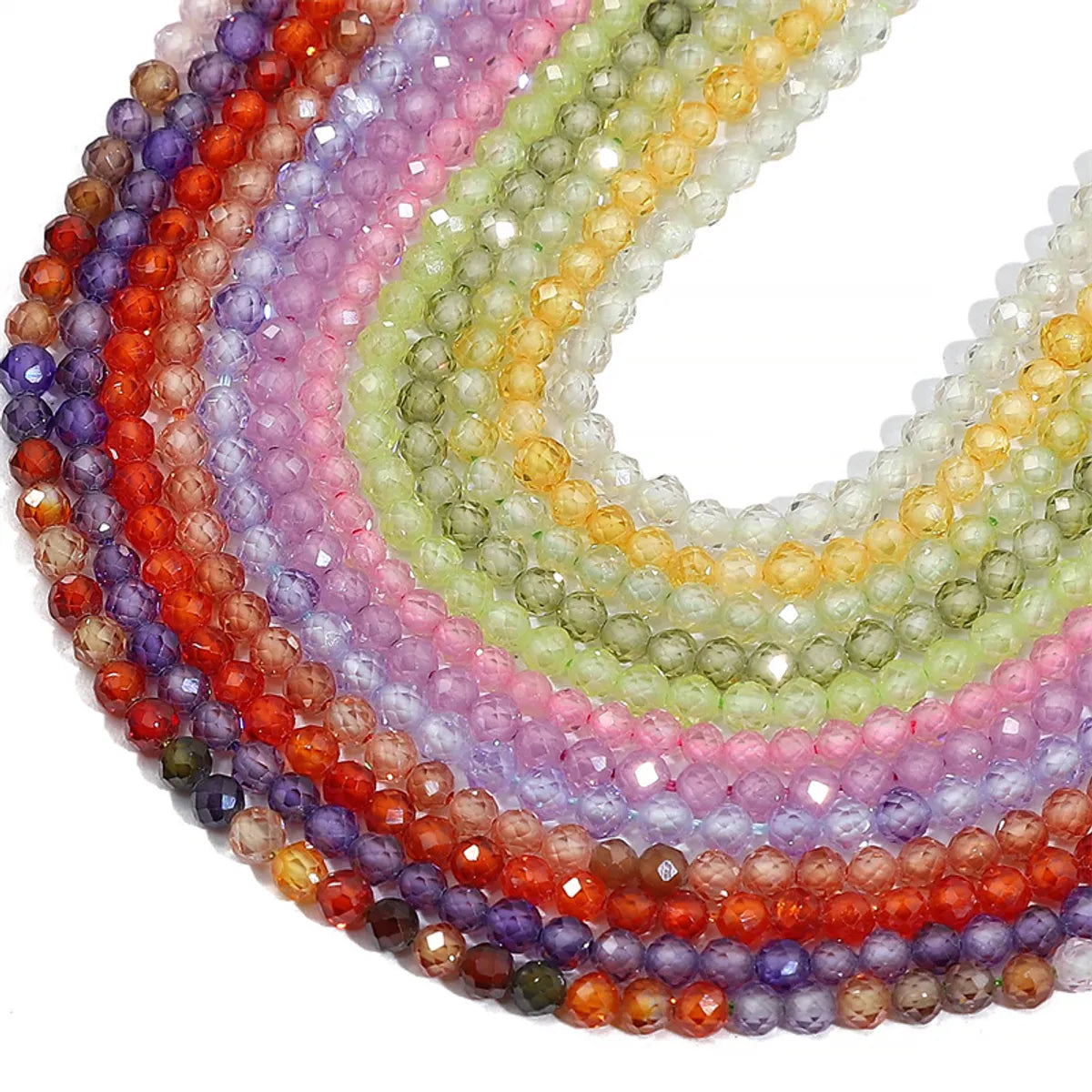 1 Set Artificial Crystal Solid Color Beads