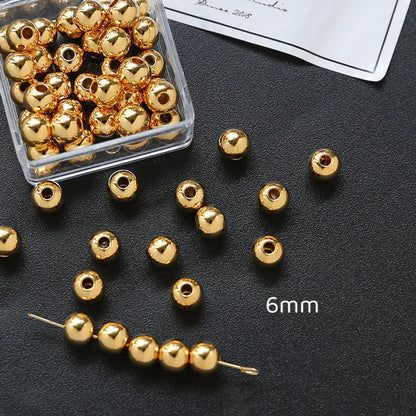 1 Set Copper Solid Color Beads