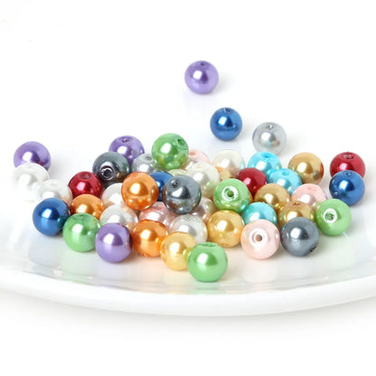 1 Set Diameter 4mm Diameter 6 Mm Diameter 8mm Glass Solid Color Beads