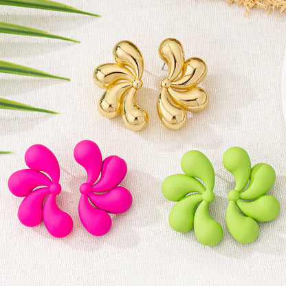 1 Set Simple Style Water Droplets Irregular Stainless Steel Ear Studs