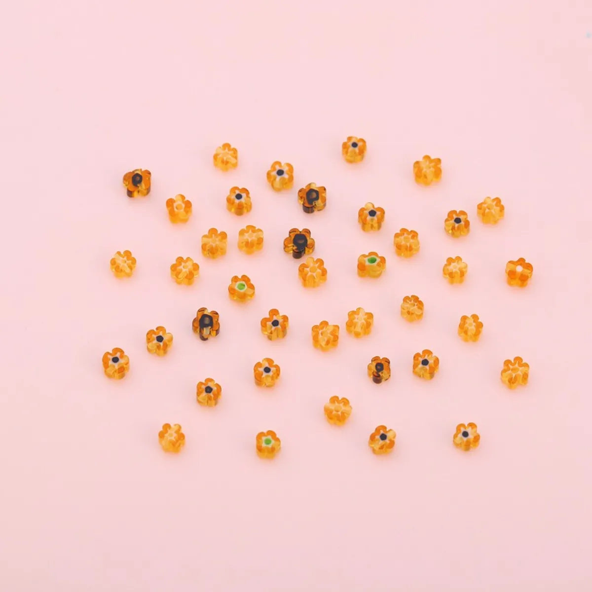 1 Set Hole 1~1.9mm Glass Flower Beads