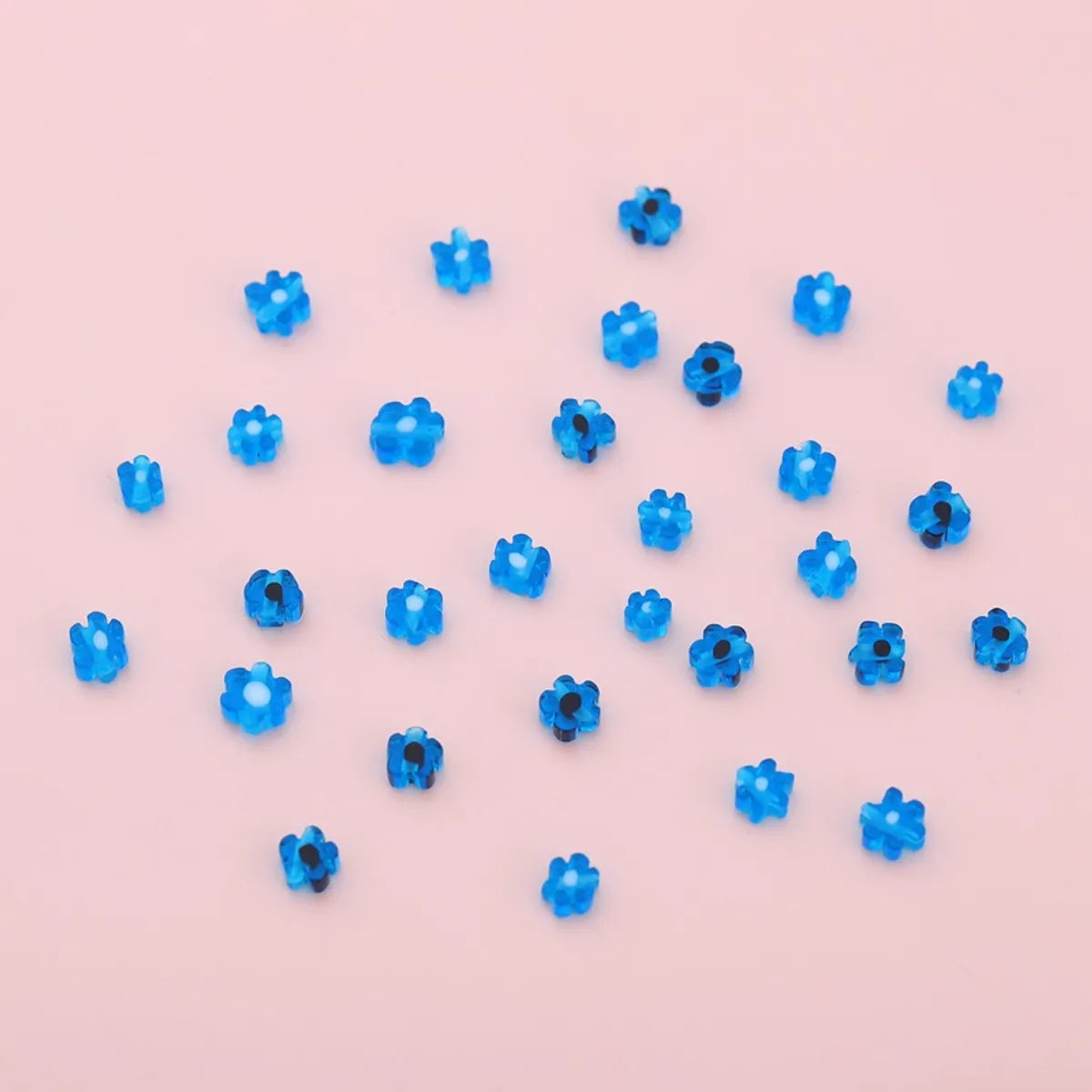 1 Set Hole 1~1.9mm Glass Flower Beads