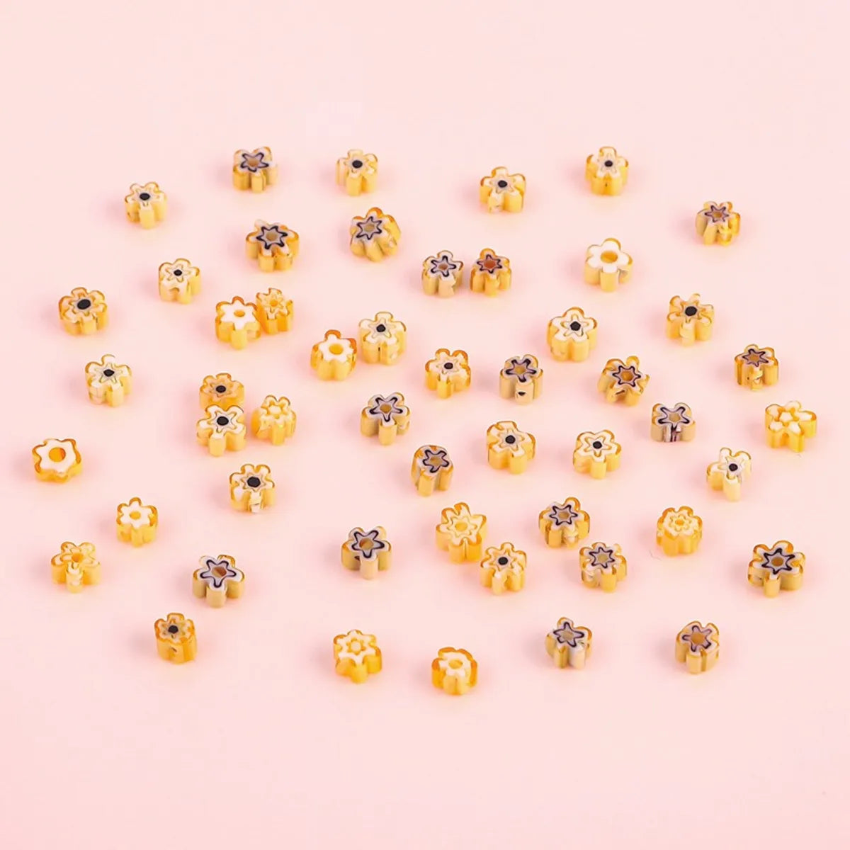 1 Set Hole 1~1.9mm Glass Flower Beads