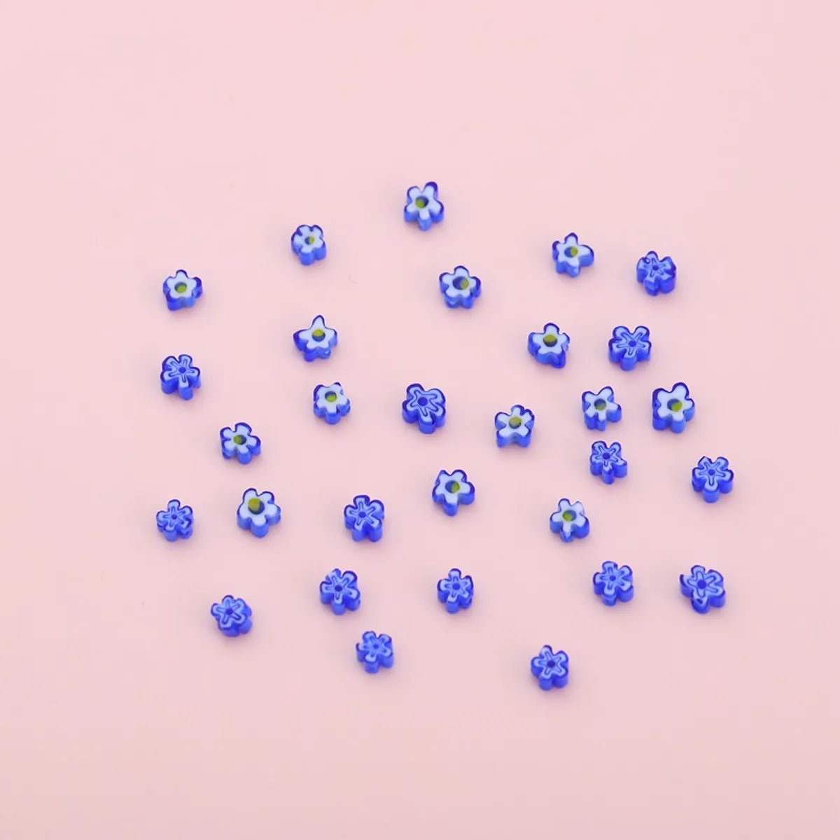 1 Set Hole 1~1.9mm Glass Flower Beads