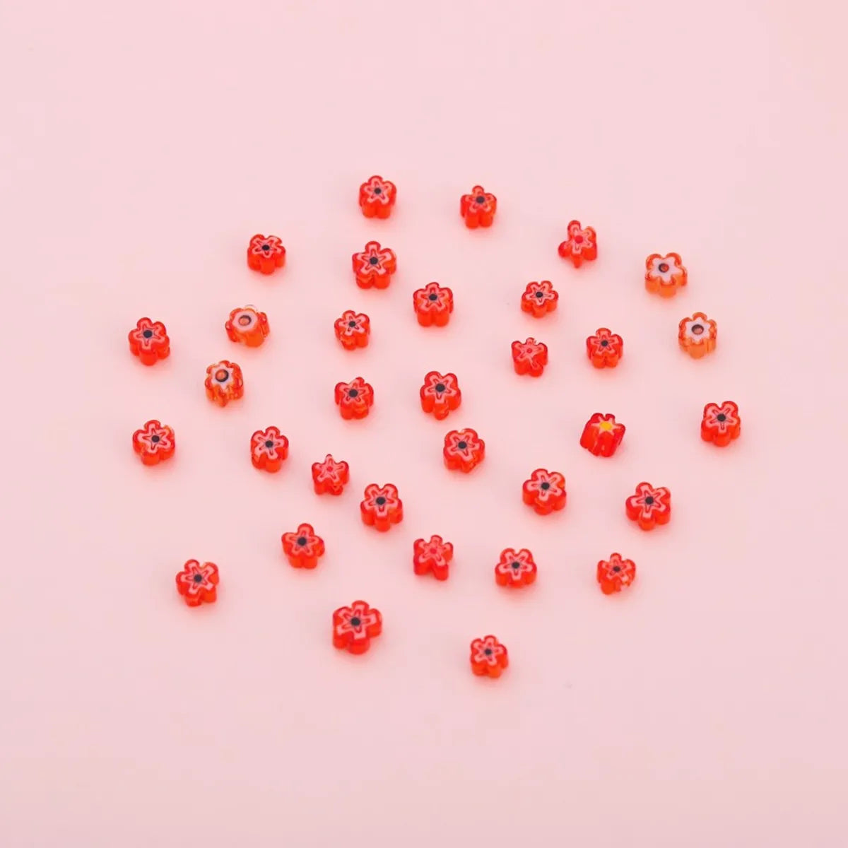 1 Set Hole 1~1.9mm Glass Flower Beads