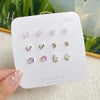 1 Set Sweet Heart Shape Flower Bow Knot Alloy Ear Studs