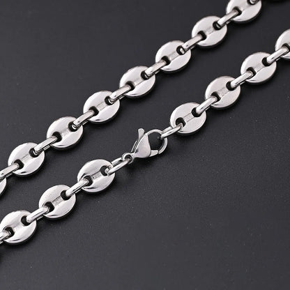 1 Strand/Package 304 Stainless Steel 18K Gold Plated Polished Coffee Bean Chain Jewelry Accessories