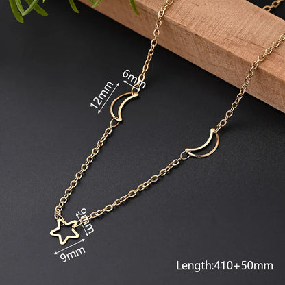 1 Strand/Package 304 Stainless Steel 18K Gold Plated Polished Cross Chain Jewelry Accessories